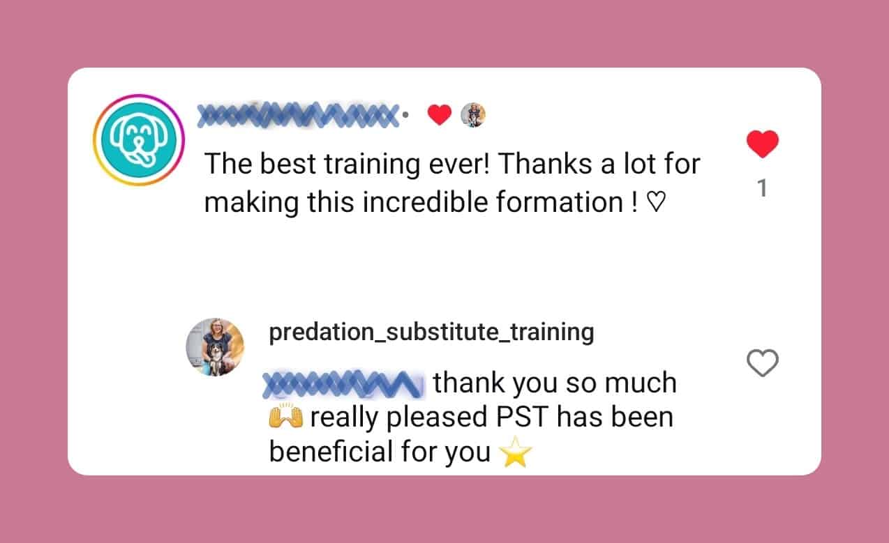 cotc-testimonial-7-v3 Testimonial: The best training ever! Thanks a lot for making this incredible formation. Reply from Predation Substitute Training.
